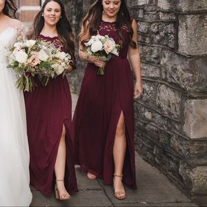 Bridesmaids Dress - Size 8 - Wine - David’s Bridal
